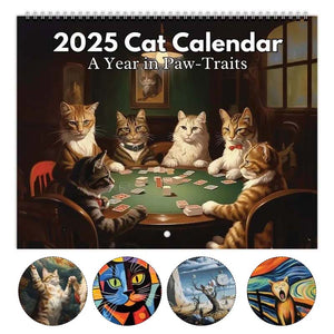 Ikonische Katzenkunst 2025 Kalender