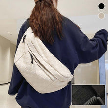 Laden Sie das Bild in den Galerie-Viewer, Damen Sommer Modische Gürteltasche mit Karomuster und Reißverschluss