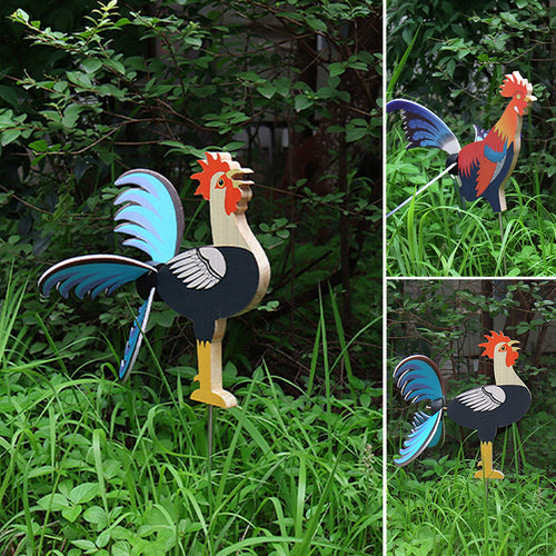 Hölzerne Hahn Windmühle dekorative Verzierung