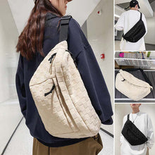 Laden Sie das Bild in den Galerie-Viewer, Damen Sommer Modische Gürteltasche mit Karomuster und Reißverschluss