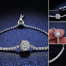 Laden Sie das Bild in den Galerie-Viewer, 925 Silber Moissanit Armband