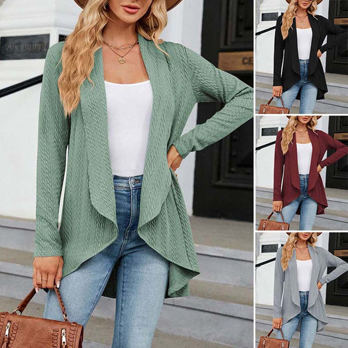 Langärmlige Strickjacke, Mantel