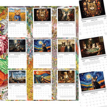 Laden Sie das Bild in den Galerie-Viewer, Ikonische Katzenkunst 2025 Kalender