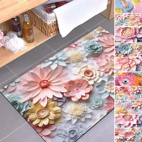 3D-Blumen-Fußmatte
