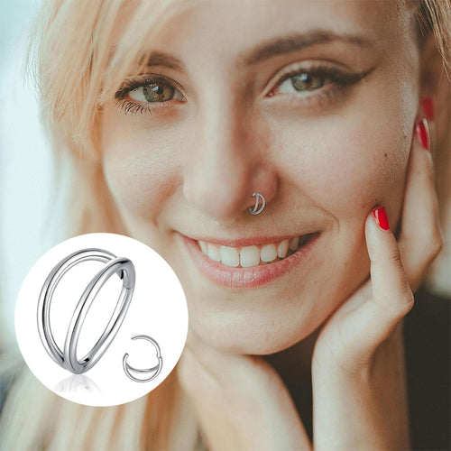 Doppelring-Nasenpiercing