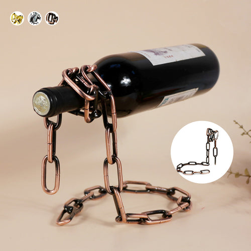 Hängendes Weinregal mit Kette