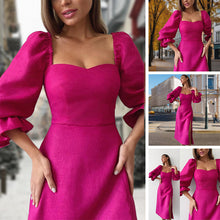 Laden Sie das Bild in den Galerie-Viewer, Geschlitztes Kleid mit Prinzessinnenärmeln