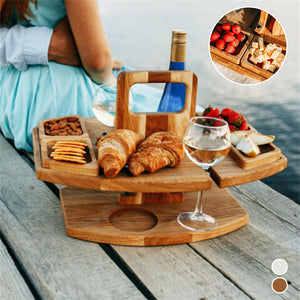 Tragbares Weinregal aus Holz