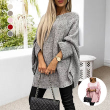 Laden Sie das Bild in den Galerie-Viewer, Eleganter gestrickter Cape-Pullover für Damen
