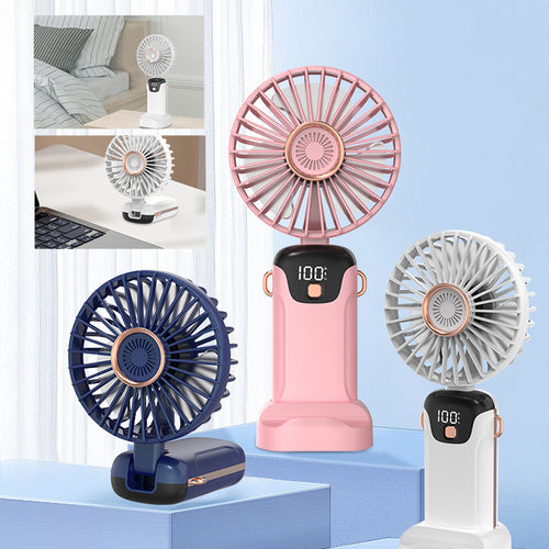 Tragbarer Ventilator mit Digitalanzeige