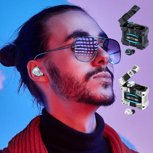 Drahtloses Bluetooth-Headset im Sci-Fi-Stil