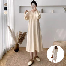 Laden Sie das Bild in den Galerie-Viewer, Lockeres Pulloverkleid mit Laternenärmeln