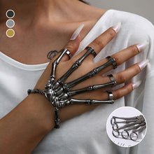 Laden Sie das Bild in den Galerie-Viewer, Totenkopf-Knochen-Ring-Armband