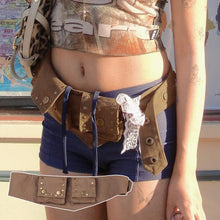 Laden Sie das Bild in den Galerie-Viewer, Brauner Westerngürtel im Vintage-Stil