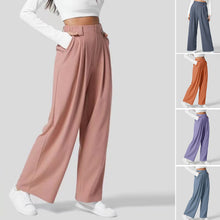 Laden Sie das Bild in den Galerie-Viewer, High-Waist Weite Damen-Hose