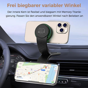 2-in-1 Zusammenklappbares Magnetisches Kabelloses Autoladegerät