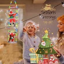 Laden Sie das Bild in den Galerie-Viewer, Weihnachtsleiter Dekoration Lichter mit Weihnachtsmann