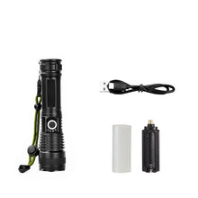 Laden Sie das Bild in den Galerie-Viewer, Wiederaufladbare taktische LED-Laser-Taschenlampe