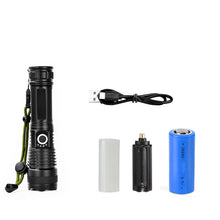 Laden Sie das Bild in den Galerie-Viewer, Wiederaufladbare taktische LED-Laser-Taschenlampe