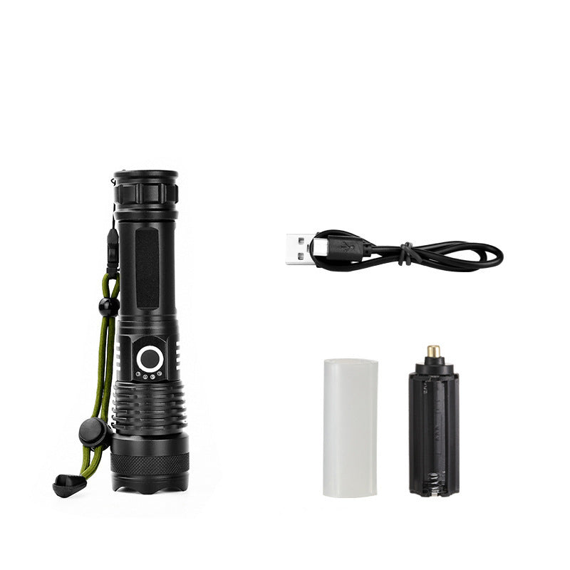 Wiederaufladbare taktische LED-Laser-Taschenlampe