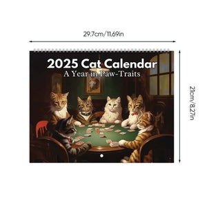 Ikonische Katzenkunst 2025 Kalender