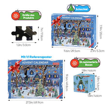 Laden Sie das Bild in den Galerie-Viewer, Weihnachten 24 Tage Countdown Kalender Puzzle