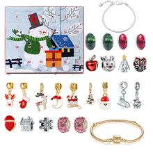 Laden Sie das Bild in den Galerie-Viewer, 24 Tage Countdown-Kalender DIY Weihnachten Adventskalender Armbänder Set