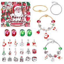 Laden Sie das Bild in den Galerie-Viewer, 24 Tage Countdown-Kalender DIY Weihnachten Adventskalender Armbänder Set