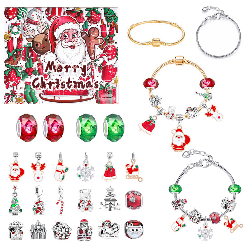 24 Tage Countdown-Kalender DIY Weihnachten Adventskalender Armbänder Set