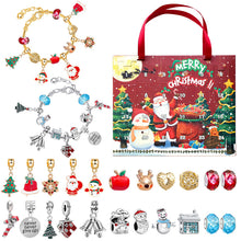 Laden Sie das Bild in den Galerie-Viewer, 24 Tage Countdown-Kalender DIY Weihnachten Adventskalender Armbänder Set