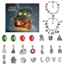 Laden Sie das Bild in den Galerie-Viewer, 24 Tage Countdown-Kalender DIY Weihnachten Adventskalender Armbänder Set