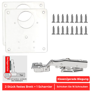 Praktisches Schranktürscharnier-Set