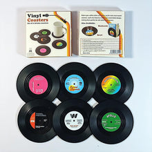 Laden Sie das Bild in den Galerie-Viewer, Schallplatten-Untersetzer mit Vintage-Spielerhalter