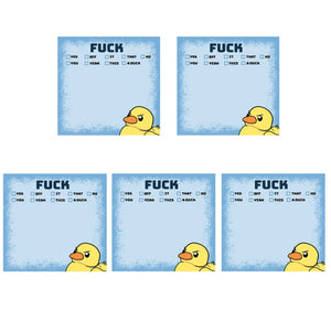 Lustige, freche Haftnotizen mit Ente