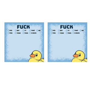 Lustige, freche Haftnotizen mit Ente
