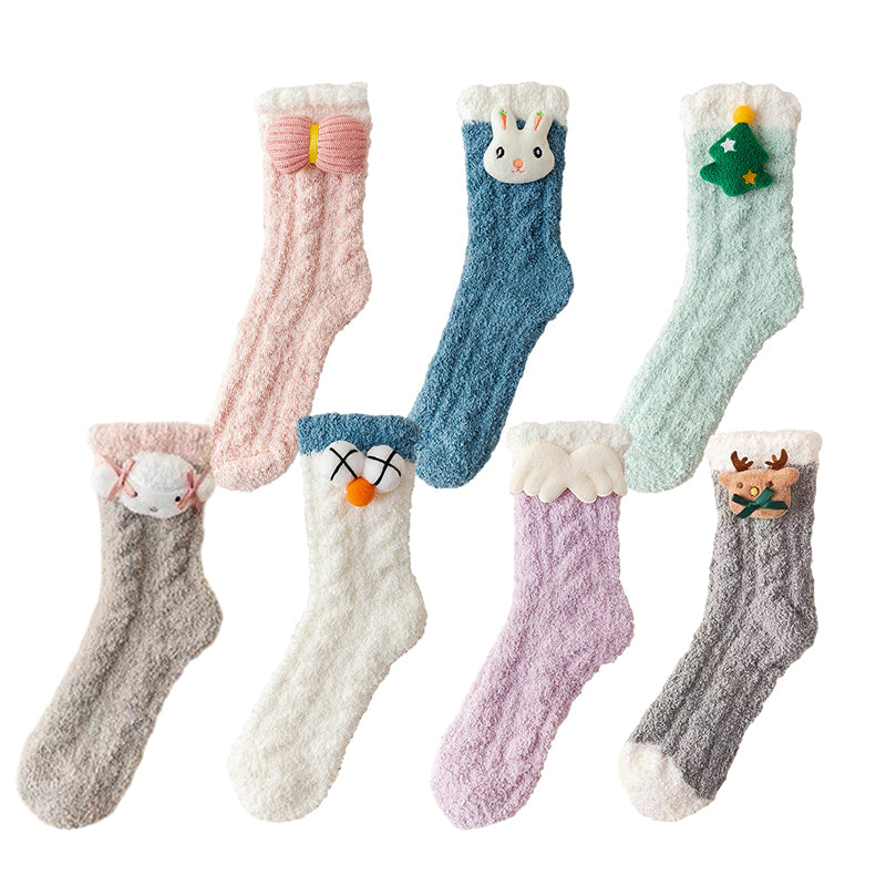 Flauschige Weihnachtssocken