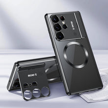 Laden Sie das Bild in den Galerie-Viewer, Magnetische Handyhülle mit Spiegelschutzständer für Samsung