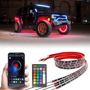 Bunte Lichtleisten für Auto-Chassis (4 Stück)