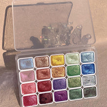 Laden Sie das Bild in den Galerie-Viewer, 20 Farben Aquarellmalerei Set