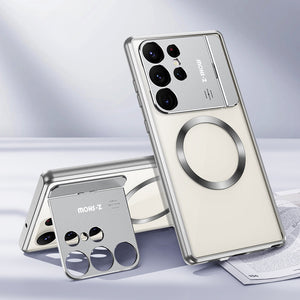 Magnetische Handyhülle mit Spiegelschutzständer für Samsung
