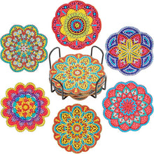 Laden Sie das Bild in den Galerie-Viewer, Untersetzer mit Diamantbemalung (Mandala)