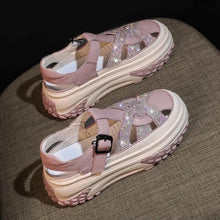 Laden Sie das Bild in den Galerie-Viewer, Sportliche Sandalen mit Künstliche Diamanten