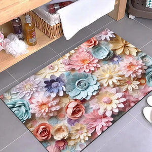3D-Blumen-Fußmatte