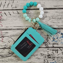 Laden Sie das Bild in den Galerie-Viewer, Stylischer Kartenhalter mit Silikon-Perlen-Armband