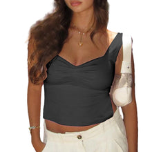 Laden Sie das Bild in den Galerie-Viewer, Unifarbenes Camisole mit quadratischem Halsausschnitt