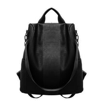Laden Sie das Bild in den Galerie-Viewer, Diebstahlsicherer Lederrucksack für Damen