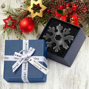 18-in-1-Multitool aus rostfreiem Stahl mit Schneeflocken