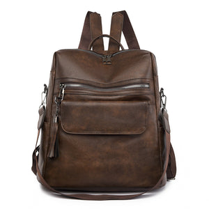 Lässiger Damenrucksack aus weichem Leder