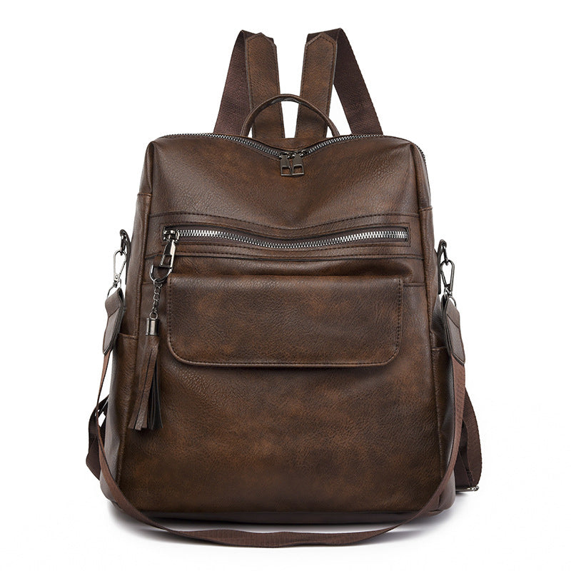 Lässiger Damenrucksack aus weichem Leder