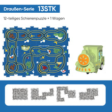 Laden Sie das Bild in den Galerie-Viewer, Puzzlespielzeug für Kinder mit Schienenfahrzeugen